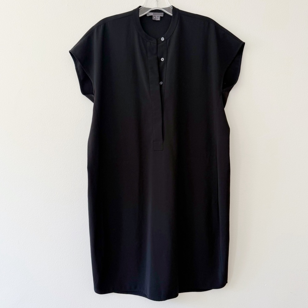VINCE Popover Button-Up Shirt Dress